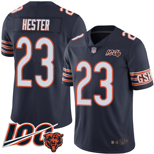 Chicago Bears Limited Navy Blue Men Devin Hester Home Jersey NFL Football 23 100th Season